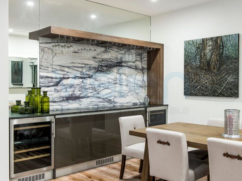 Lilac Marble Kitchen